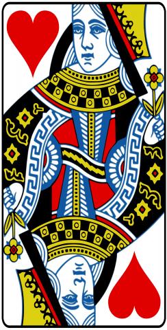 Queen Playing Card Themed Custom Cornhole Board Design