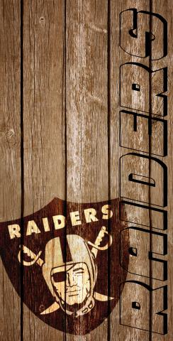 NFL Wood Slat (Las Vegas Raiders) Themed Custom Cornhole Board Design