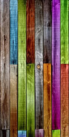 Rainbow Wood Slat Background