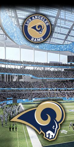 NFL Stadium (Los Angeles Rams) Themed Custom Cornhole Board Design