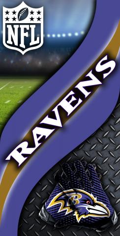 NFL 2 (Baltimore Ravens) Themed Custom Cornhole Board Design