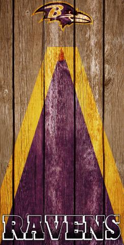 NFL Triangle (Baltimore Ravens) Themed Custom Cornhole Board Design