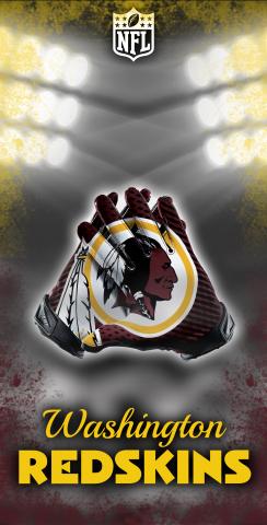 NFL Gloves (Washington Redskins) Themed Custom Cornhole Board Design