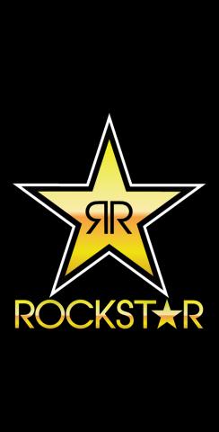 Rockstar Energy Drink Themed Custom Cornhole Board Design