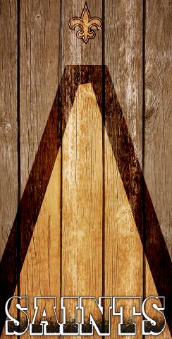 NFL Triangle (New Orleans Saints) Themed Custom Cornhole Board Design