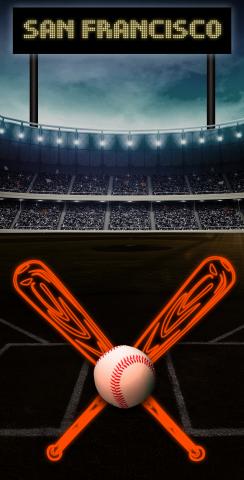  San Francisco Baseball Themed Custom Cornhole Board Design