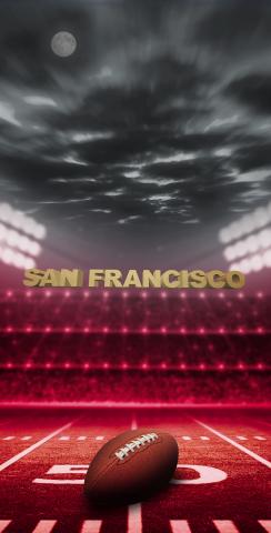  San Francisco Football Themed Custom Cornhole Board Design