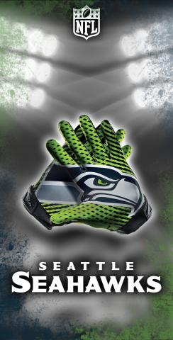 NFL Gloves (Seattle Seahawks) Themed Custom Cornhole Board Design