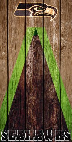 NFL Triangle (Seattle Seahawks) Themed Custom Cornhole Board Design