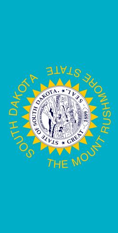 South Dakota State Flag Themed Custom Cornhole Board Design