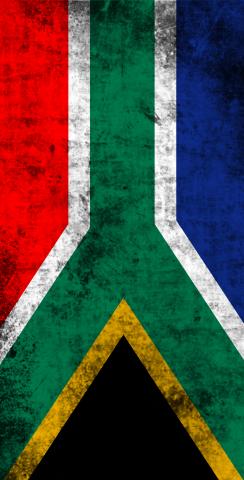 Worn National (South Africa) Flag Themed Custom Cornhole Board Design