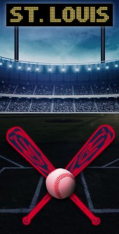 St. Louis Baseball Themed Custom Cornhole Board Design