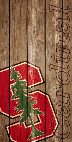 NCAA Wood Slat (Stanford Cardinal) Themed Custom Cornhole Board Design