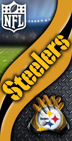 NFL 2 (Pittsburgh Steelers) Themed Custom Cornhole Board Design