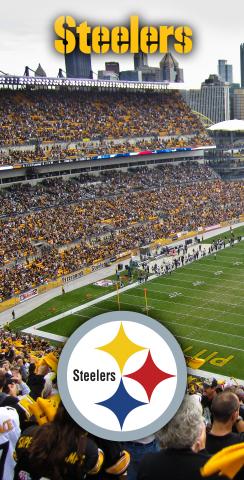 NFL Stadium (Pittsburgh Steelers) Themed Custom Cornhole Board Design