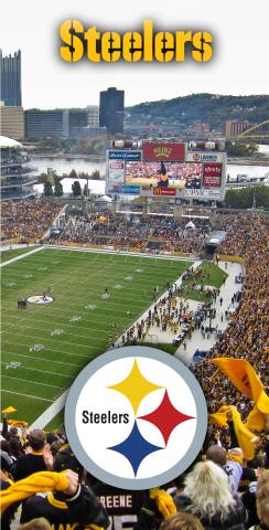 NFL Stadium (Pittsburgh Steelers) Themed Custom Cornhole Board Design