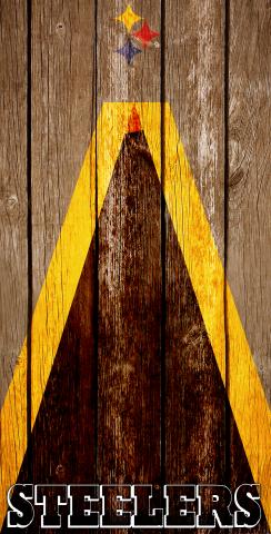 NFL Triangle (Pittsburgh Steelers) Themed Custom Cornhole Board Design