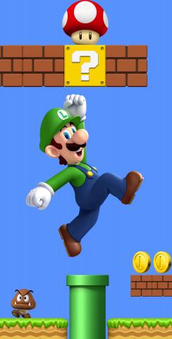 Super Mario Brother - Luigi Themed Custom Cornhole Board Design
