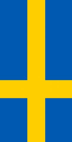 Sweden National Flag Themed Custom Cornhole Board Design