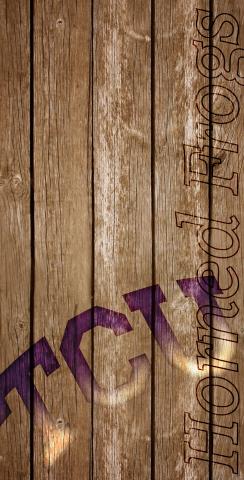 NCAA Wood Slat (TCU Horned Frogs) Themed Custom Cornhole Board Design