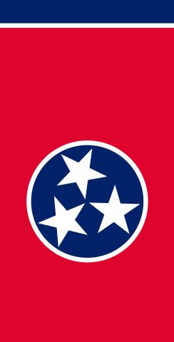 Tennessee State Flag Themed Custom Cornhole Board Design