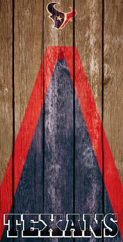 NFL Triangle (Houston Texans) Themed Custom Cornhole Board Design