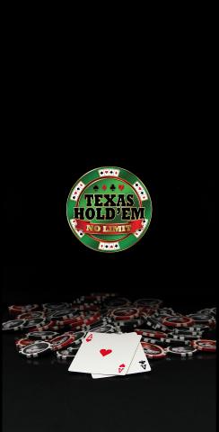 Texas Hold'em No Limit Themed Custom Cornhole Board Design