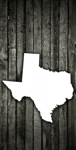 Wood Slat State (Texas) Themed Custom Cornhole Board Design