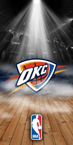 NBA Team (Oklahoma City Thunder) Themed Custom Cornhole Board Design