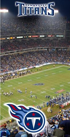 NFL Stadium (Tennessee Titans) Themed Custom Cornhole Board Design
