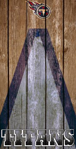 NFL Triangle (Tennessee Titans) Themed Custom Cornhole Board Design
