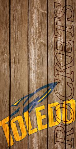 NCAA Wood Slat (Toledo Rockets) Themed Custom Cornhole Board Design