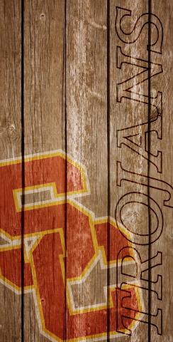 NCAA Wood Slat (USC Trojans) Themed Custom Cornhole Board Design