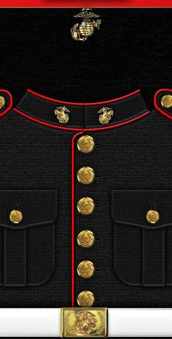 USMC Marine Dress Blues Themed Custom Cornhole Board Design