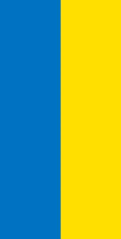 Ukraine National Flag Themed Custom Cornhole Board Design