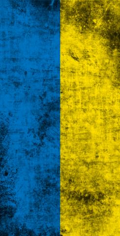 Worn National (Ukraine) Flag Themed Custom Cornhole Board Design