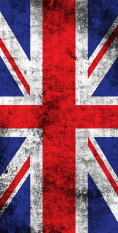 Worn National (United Kingdom) Flag Themed Custom Cornhole Board Design