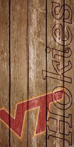 NCAA Wood Slat (Virginia Tech Hokies) Themed Custom Cornhole Board Design