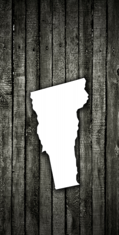 Wood Slat State (Vermont) Themed Custom Cornhole Board Design