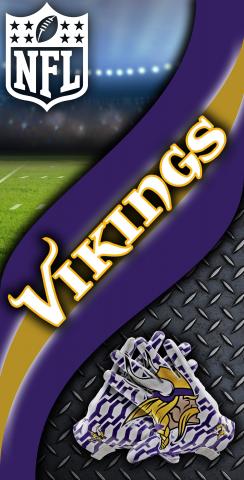NFL 2 (Minnesota Vikings) Themed Custom Cornhole Board Design