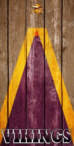 NFL Triangle (Minnesota Vikings) Themed Custom Cornhole Board Design