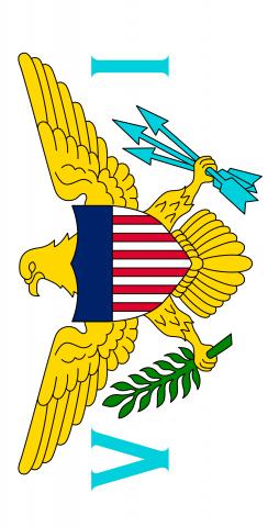 Virgin Islands National Flag Themed Custom Cornhole Board Design
