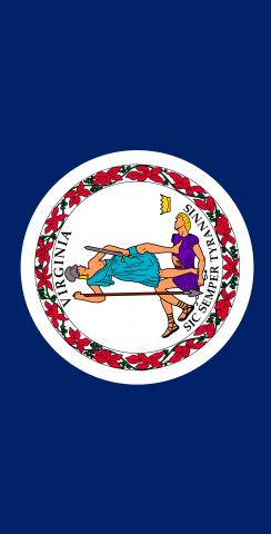 Virginia State Flag Themed Custom Cornhole Board Design