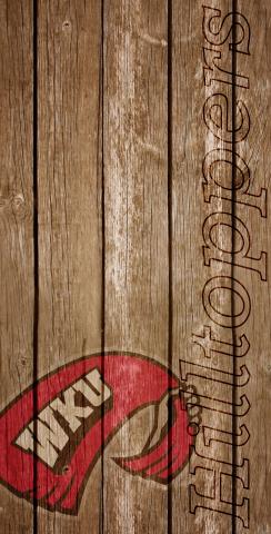 NCAA Wood Slat (Western Kentucky Hilltoppers) Themed Custom Cornhole Board Design