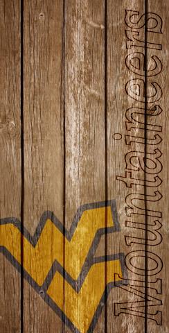 NCAA Wood Slat (West Virignia Mountaineers) Themed Custom Cornhole Board Design