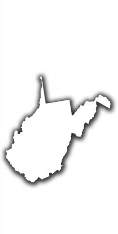 White West Virginia Themed Custom Cornhole Board Design