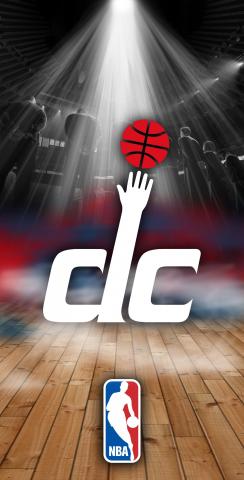 NBA Team (Washington Wizards) Themed Custom Cornhole Board Design