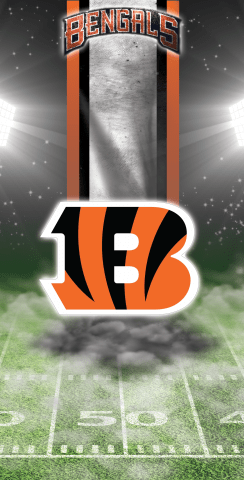 NFL Cincinnati Bengals Themed Custom Cornhole Board Design