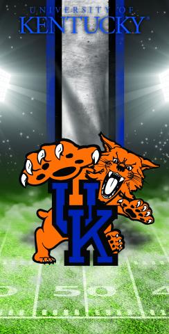 NCAA Kentucky Wildcats Themed Custom Cornhole Board Design