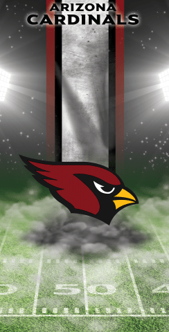 Arizona Cardinals Themed Custom Cornhole Board Design